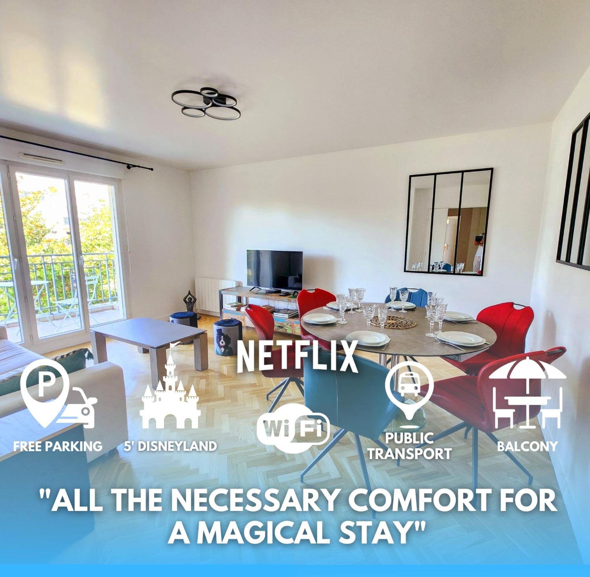 5' Disneyland Cozy Appartment Montévrain Extérieur photo